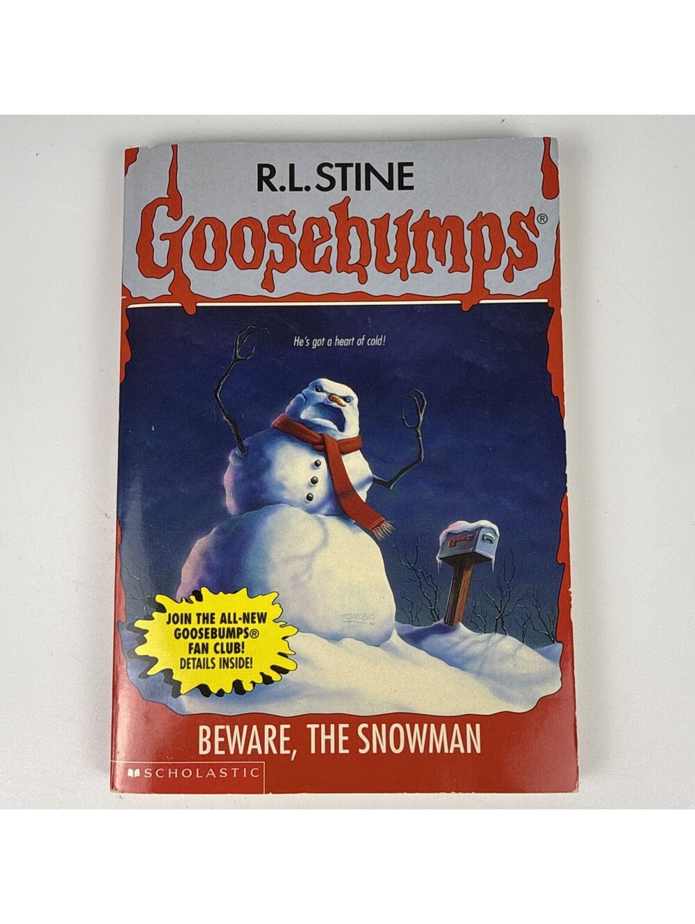 Goosebumps Beware the Snowman Book #51 1st Print 1997 RL Stine Scholastic Paper
